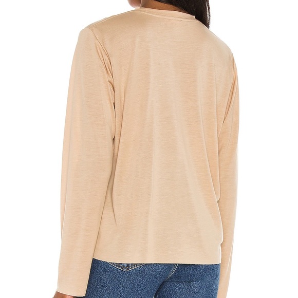 Lovers + Friends Easy Long Sleeve Tan Tee Size M - Picture 3 of 4